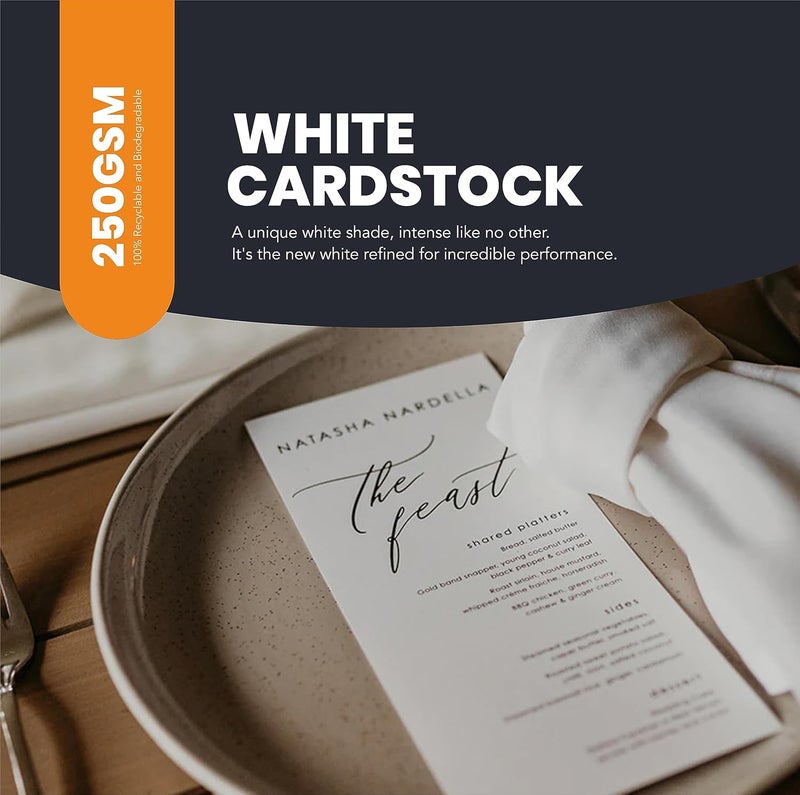 BearBoss White Cardstock Thick Paper 50 Sheets, 8.5" x 11" Heavyweight 92lb Cover Card Stock for Crafts and DIY Cards Making - Image 2